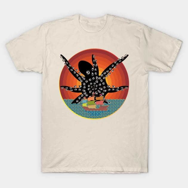 Kraken The Sea Monster T-Shirt by ARTIZIT